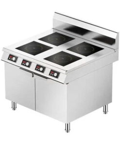 Bếp Từ Công Nghiệp 4 Bếp -5KW – 4 Mặt Phẳng – Dạng tủ