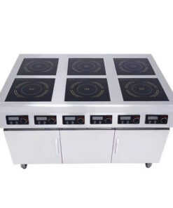 Bếp Từ Công Nghiệp 6 Bếp-3500W – 6 Mặt Phẳng – Dạng tủ