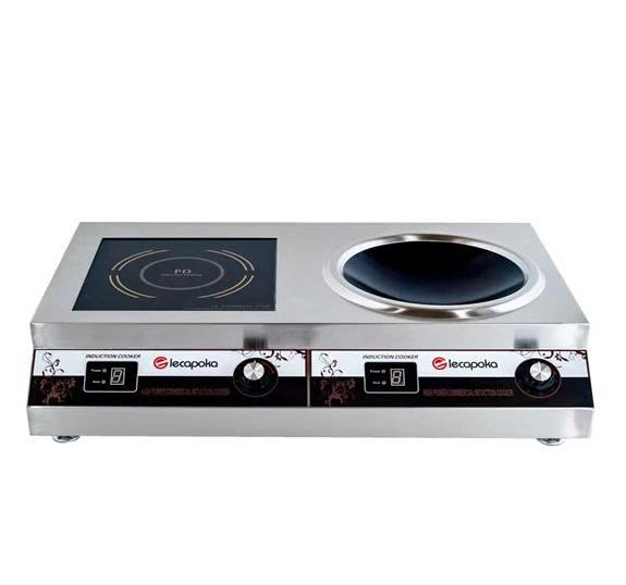 Bếp Từ Công Nghiệp đôi 3500W – 1 Mặt Phẳng - 1 Mặt Lõm Dạng để bàn