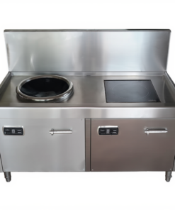 Bếp Từ Công Nghiệp 2 Bếp - 5kw -1 lõm 1 phẳng