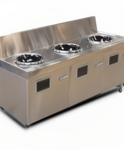 Bếp Từ Công Nghiệp 3 bếp-8KW – 3 Mặt Lõm