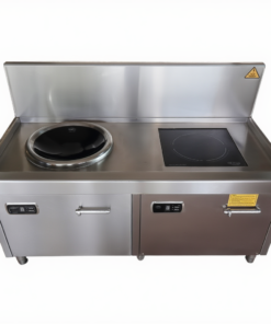 Bếp Từ Công Nghiệp đôi 8KW – 1 Mặt Phẳng - 1 Mặt Lõm