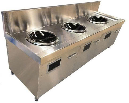 Bếp Từ Công Nghiệp 3 bếp-5KW – 3 Mặt Lõm